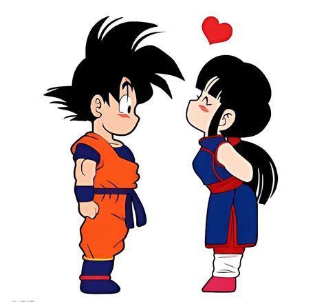 goku y su novia|Plantillas de goku y milk para imprimir